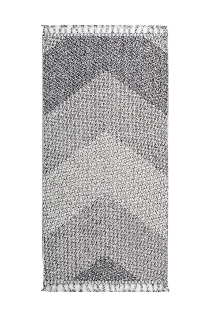 Bukle 1415 Gri Koridor Halısı — üstten görünüm