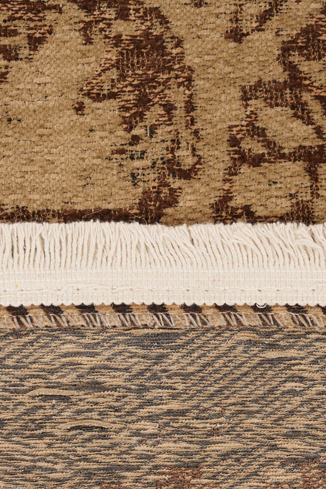 Nayra Spirit 2 Kaymaz Tabanlı Yıkanabilir Vintage Kilim - Kahverengi — detay 5