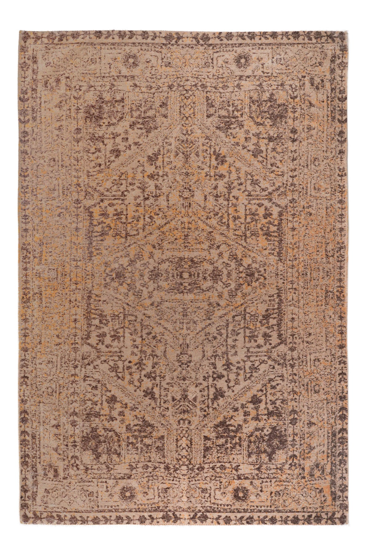 Nayra Spirit 3 Kaymaz Tabanlı Yıkanabilir Vintage Kilim - Bej — üstten görünüm