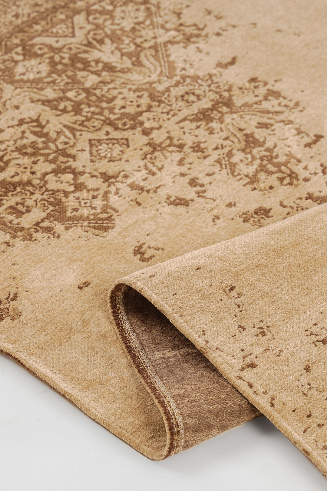 Nayra Spirit 4 Kaymaz Tabanlı Yıkanabilir Vintage Kilim - Bej — detay 1