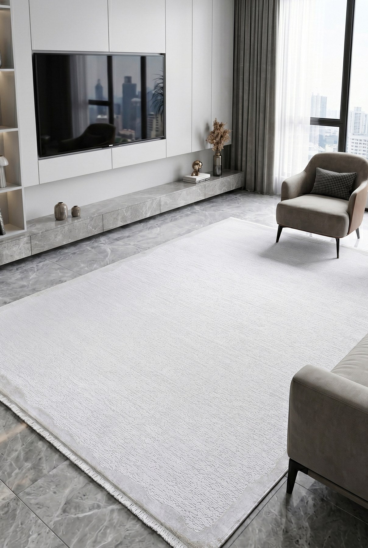 Loya 3014 Makine Dokuma Bambu Halı — ortam görseli