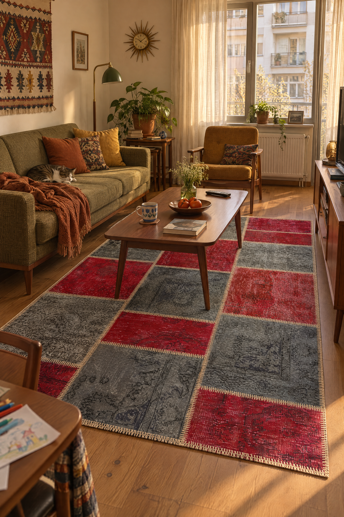Naar Halı Patchwork El Yapımı Dekoratif Halı 168x235