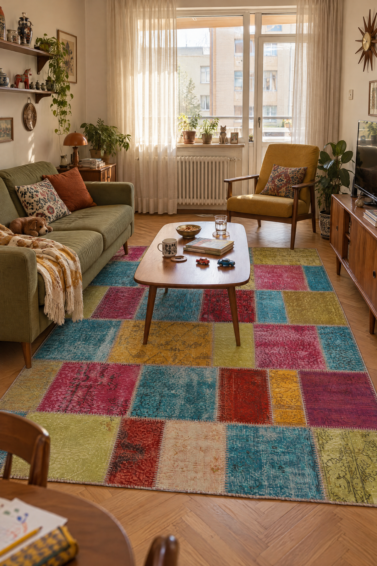 Naar Halı Patchwork El Yapımı Dekoratif Halı 176x230