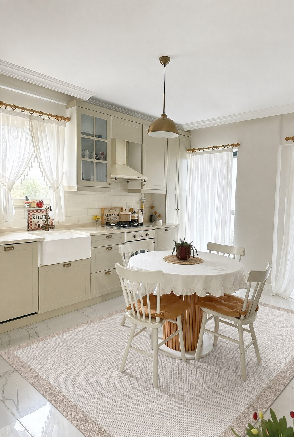 Sisalia NS952 Bordürlü Sisal Halı — ortam görseli