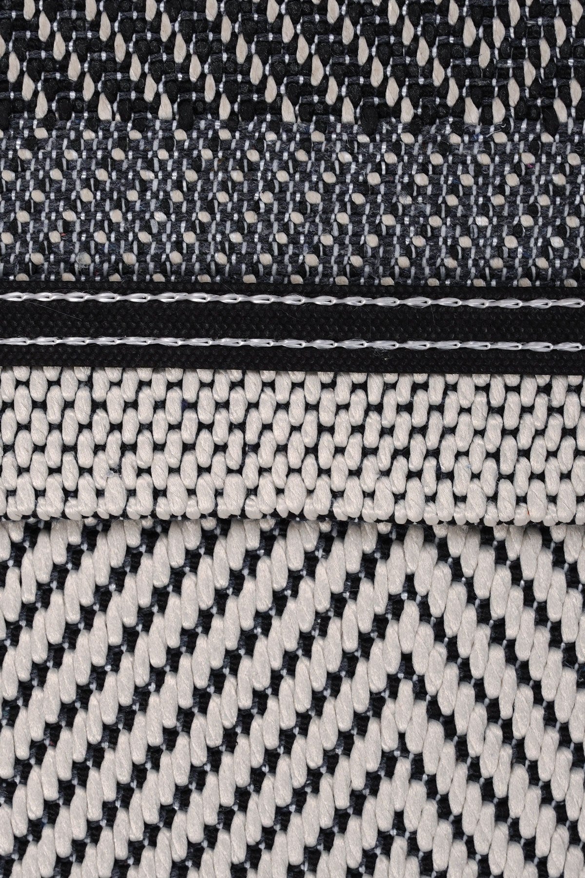 Sisalia NS954 Bordürlü Sisal Halı - Siyah — detay 4