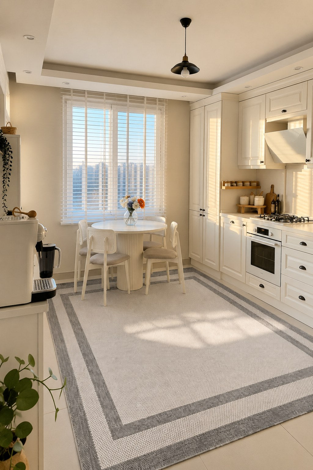 Sisalia NS956 Bordürlü Sisal Halı — ortam görseli