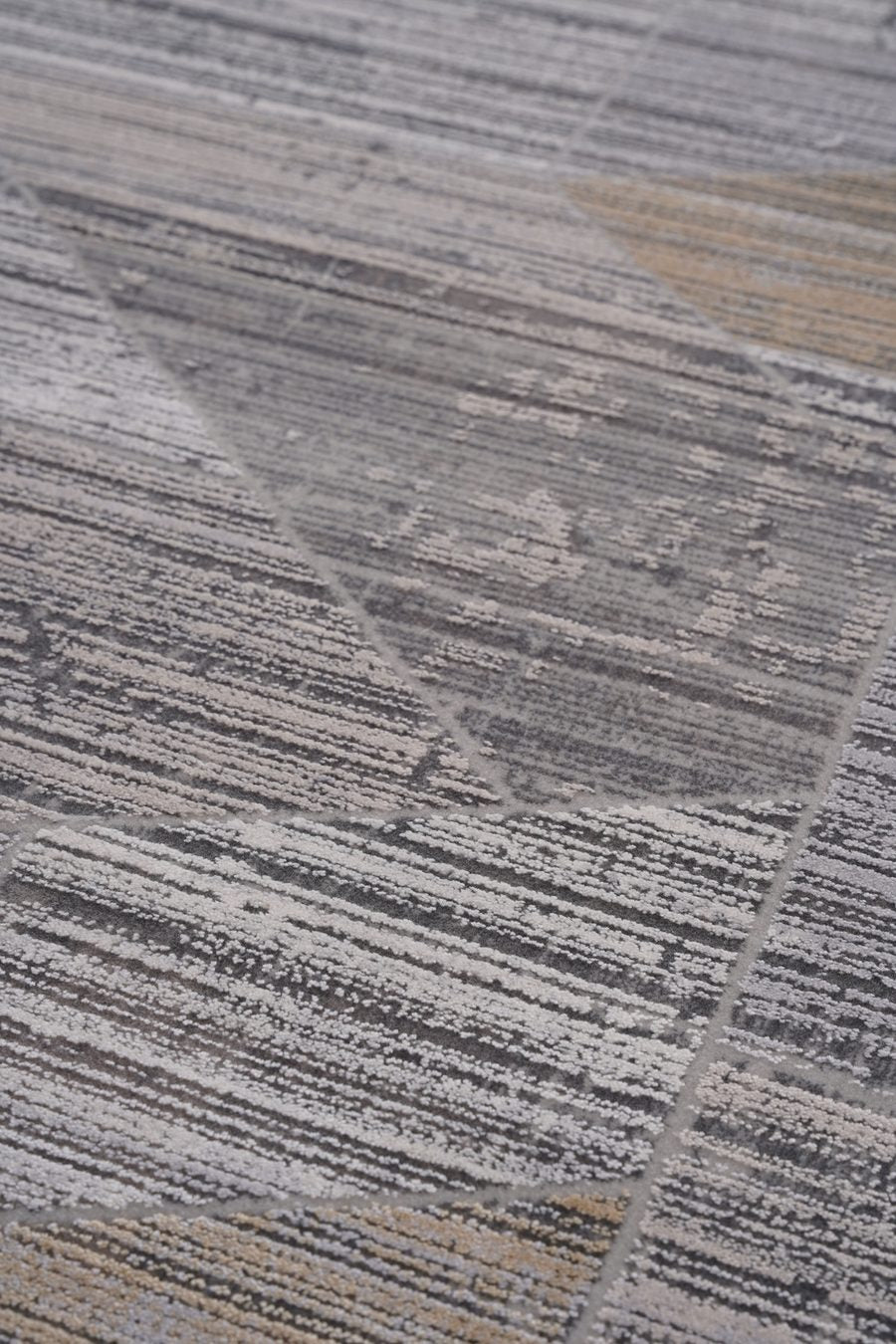 Romans Naturel 1710 GRİ / SARI Koridor Halısı — detay 1