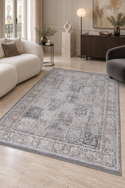 Naar Karia 33141 Bambu Halı - Gri