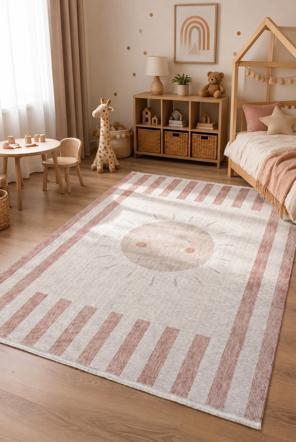 Minidream 1114A Yumuşak Dokulu Çocuk Halısı - Krem — ortam görünümü