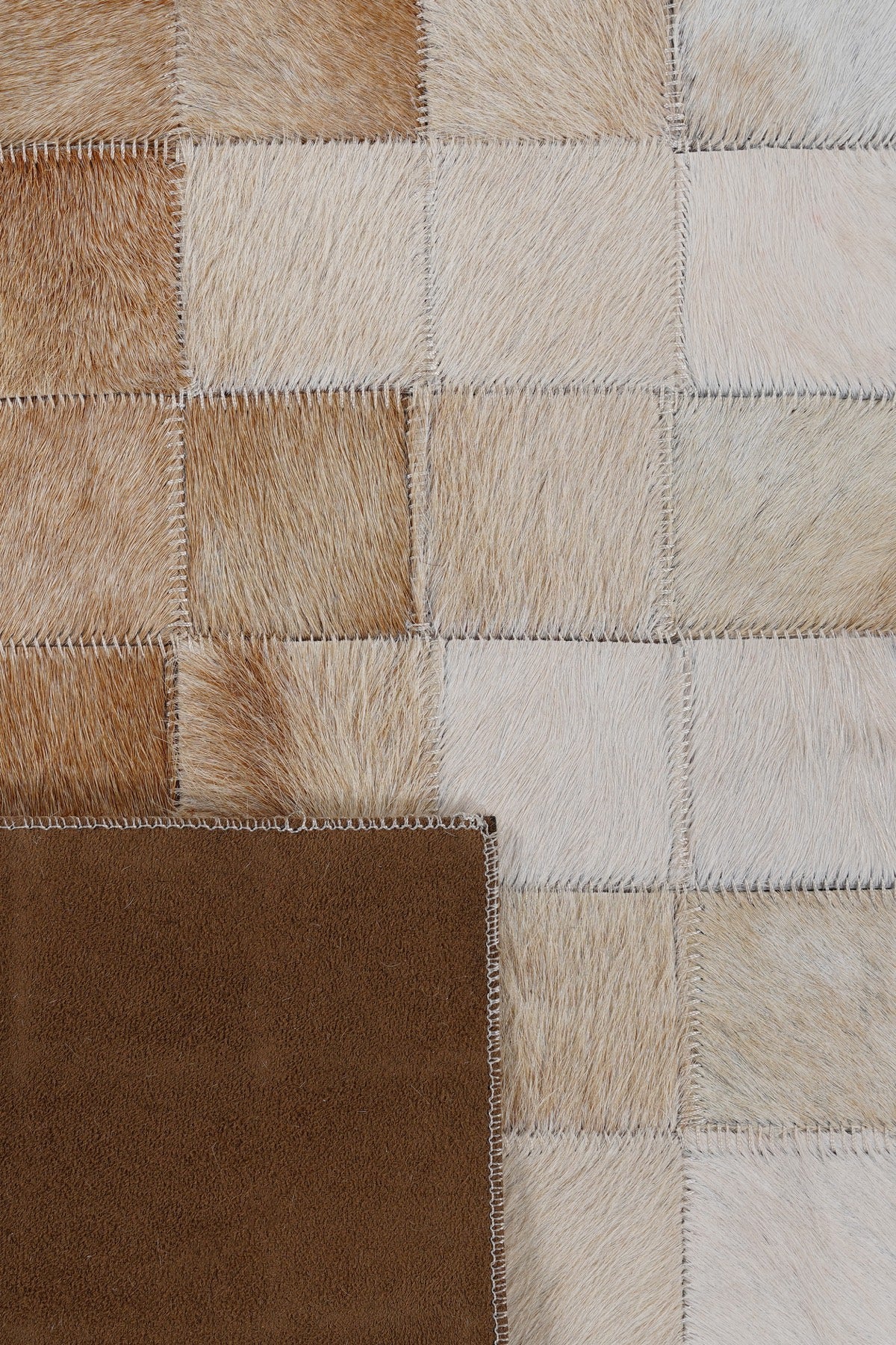 Naar Halı Tay Deri Patchwork El Yapımı Dekoratif Halı — detay 6