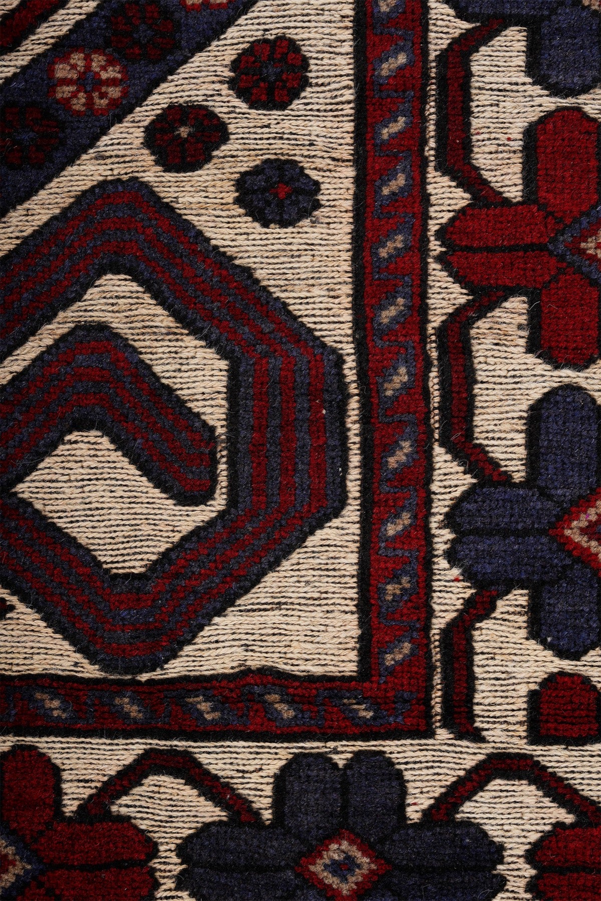 Afgan Berceste El Dokuma Yün Kilim 132x180 — detay 1