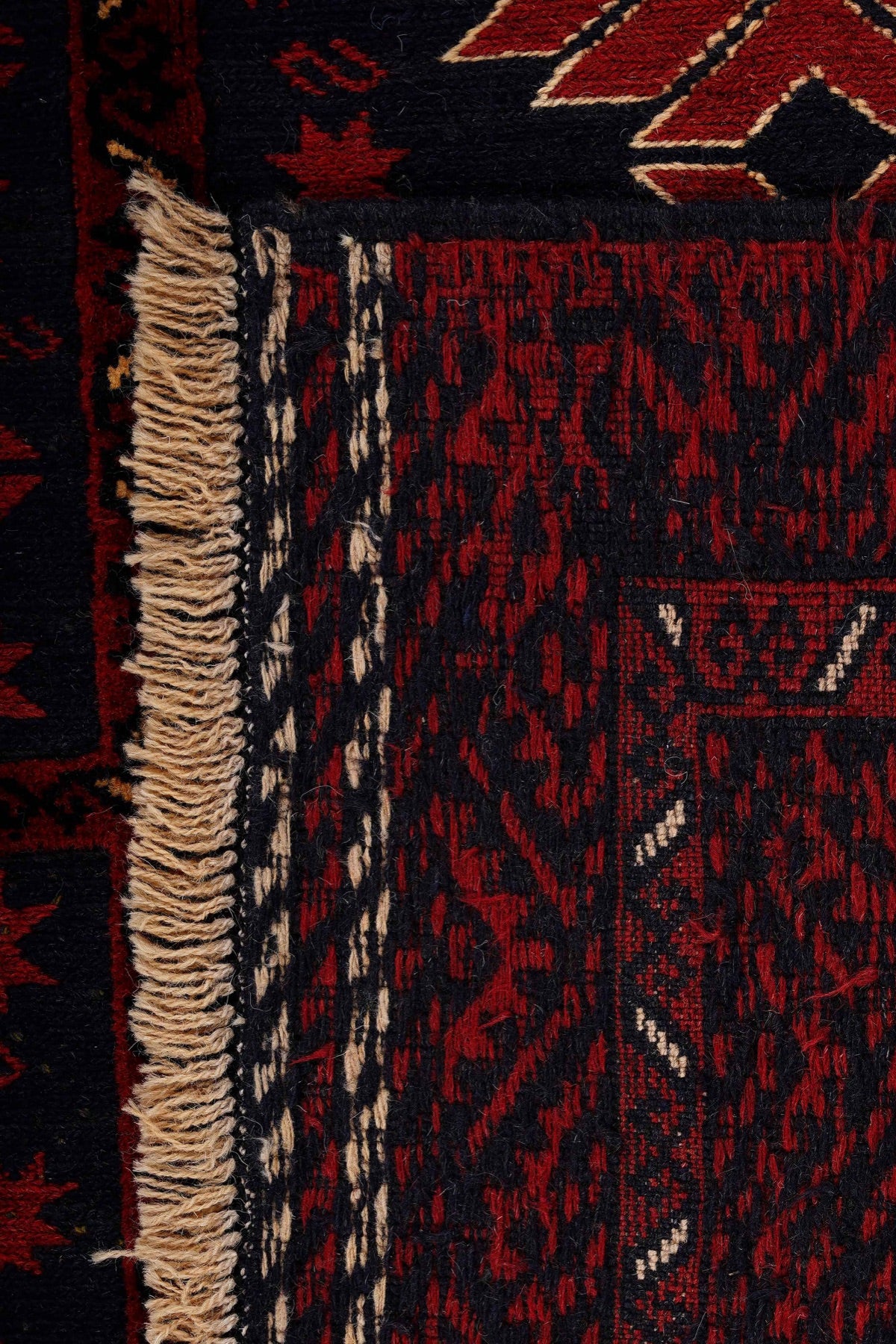 Afgan Berceste El Dokuma Yün Kilim 131x197 — üstten görünüm