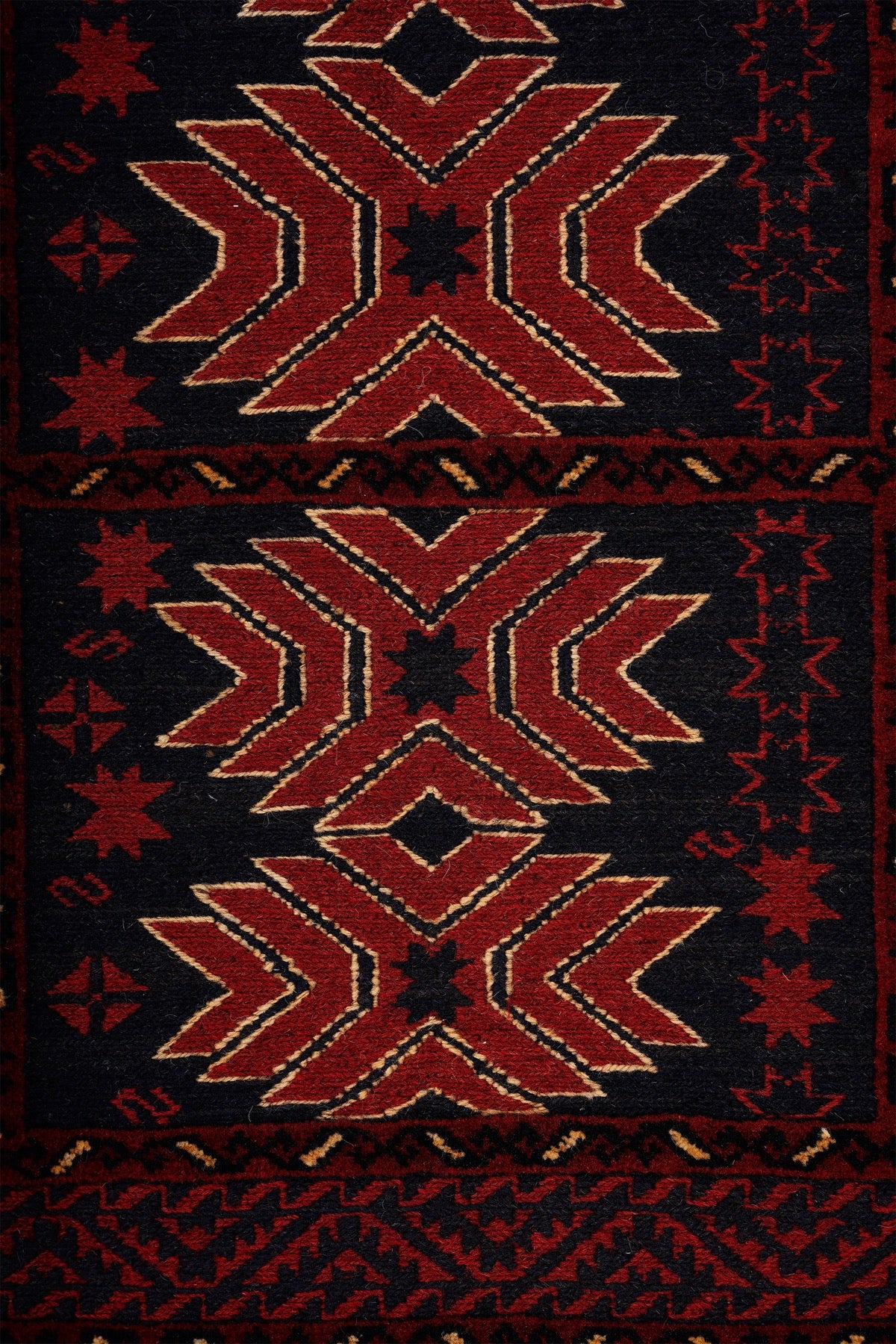 Afgan Berceste El Dokuma Yün Kilim 131x197 — detay 2