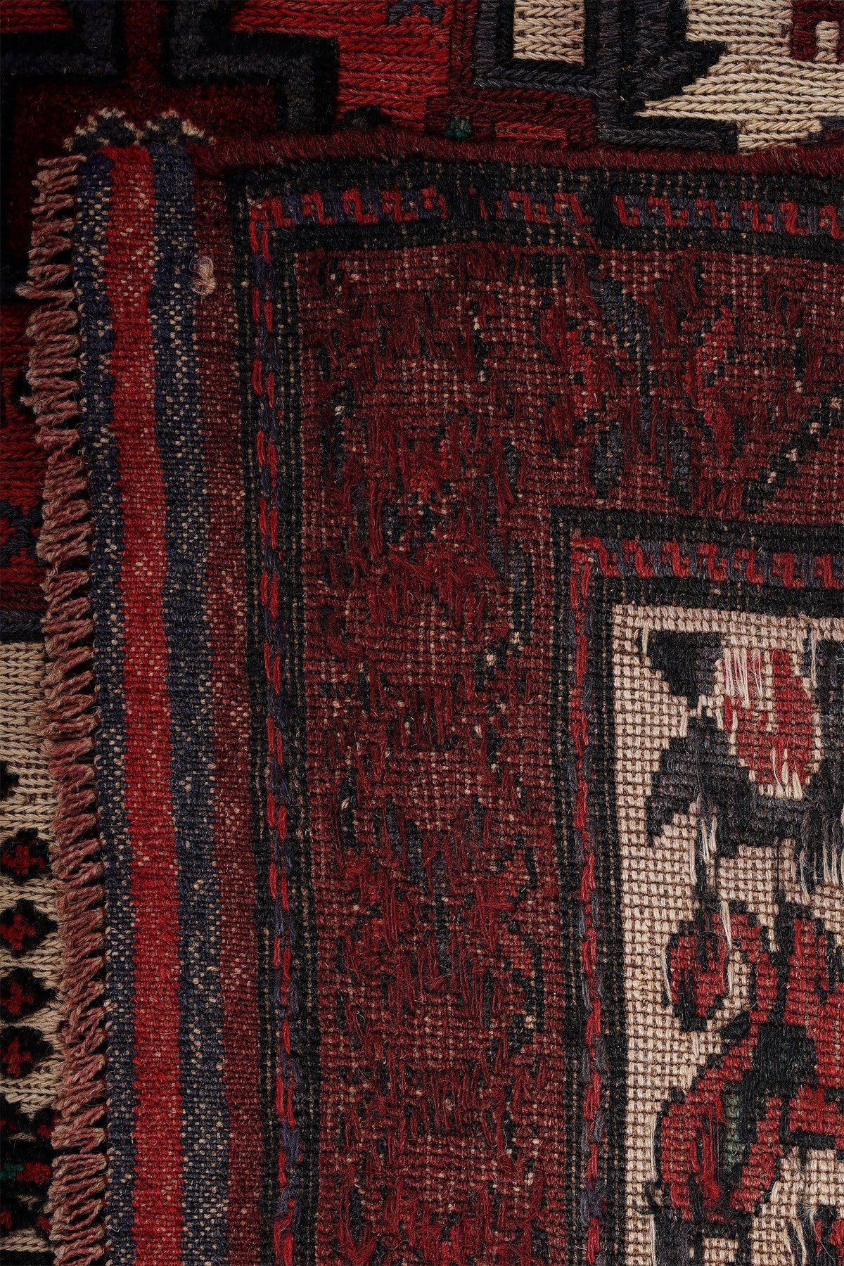 Afgan Berceste El Dokuma Yün Kilim 208x270 — detay 2