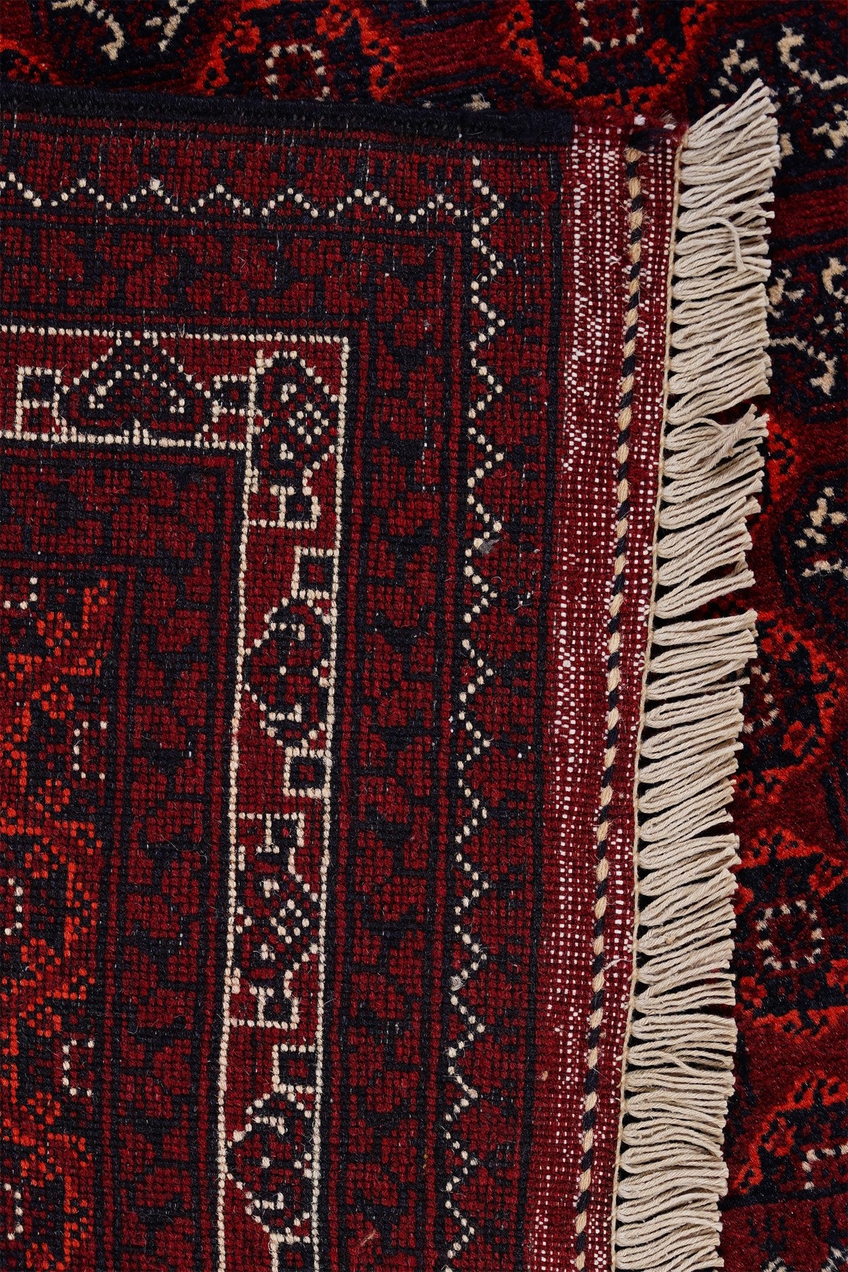 Afgan Hoca Roshnai El Dokuma Yün Halı 148x198 — detay 4