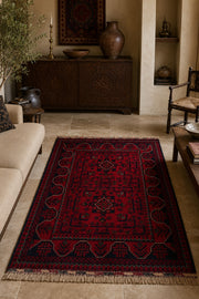 Afgan Khamyab El Dokuma Yün Halı 84x120 - Afgan el dokuma hali mockup
