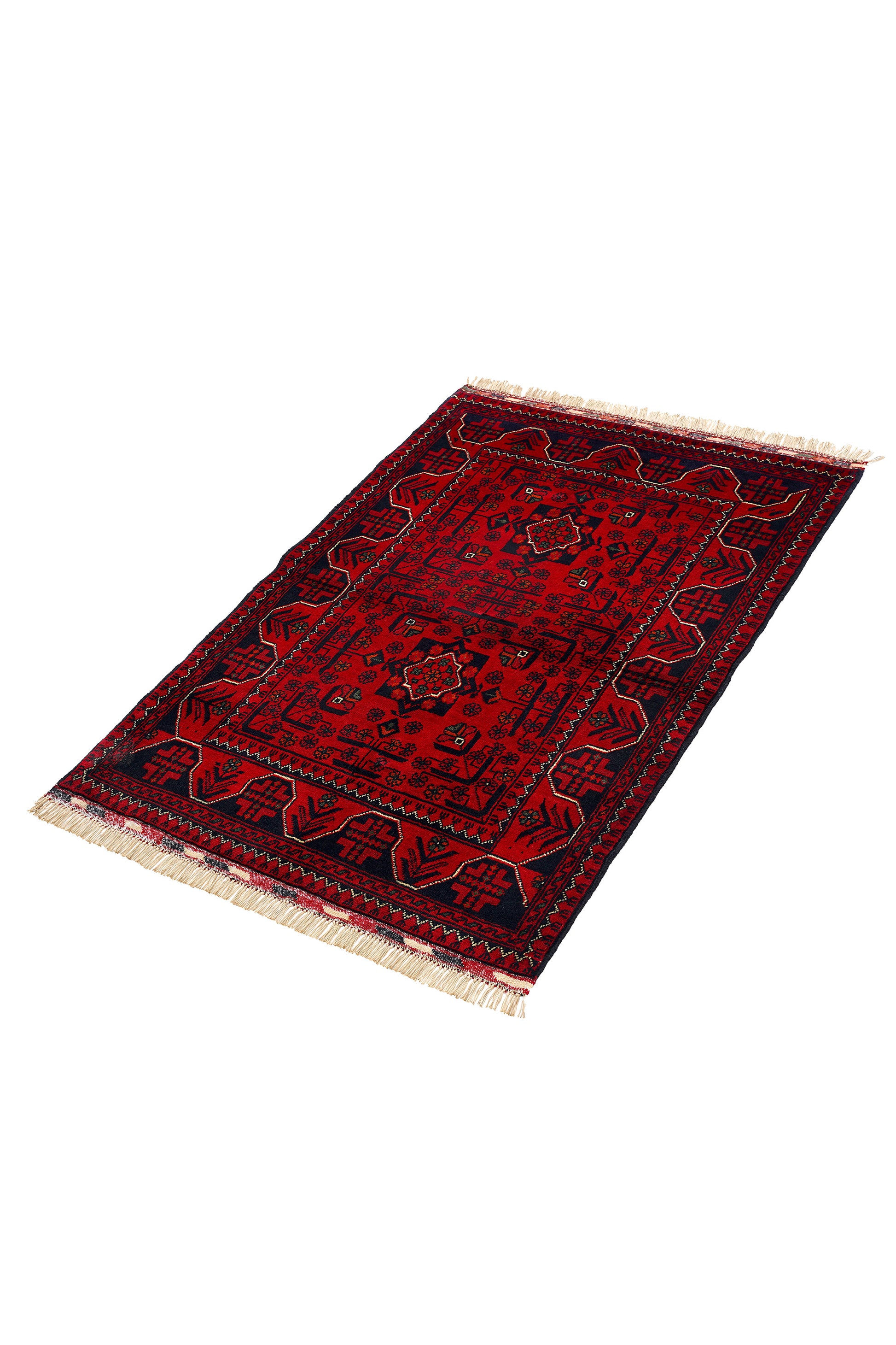 Afgan Khamyab El Dokuma Yün Halı — detay 2