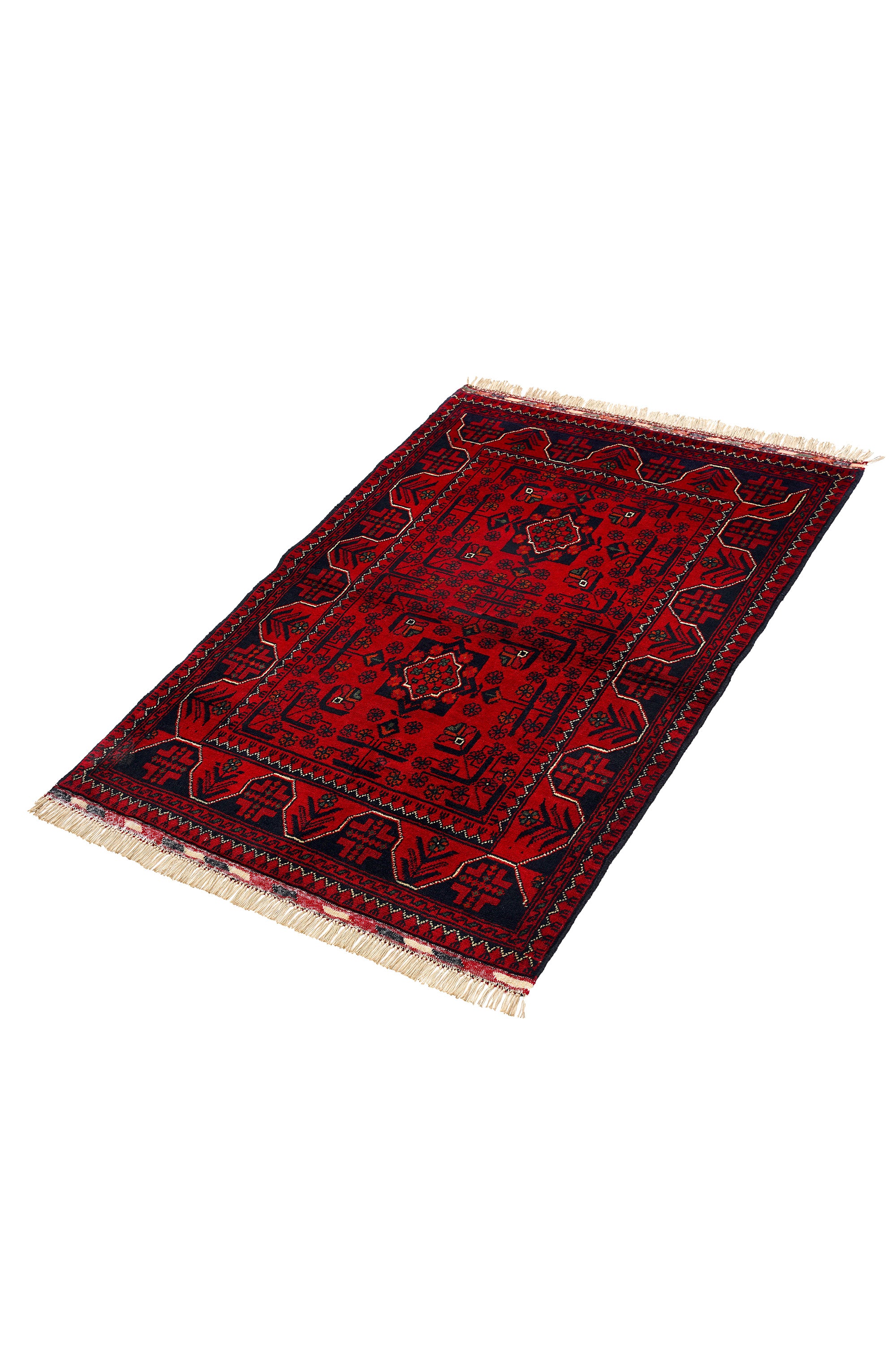 Afgan Khamyab El Dokuma Yün Halı — detay 2