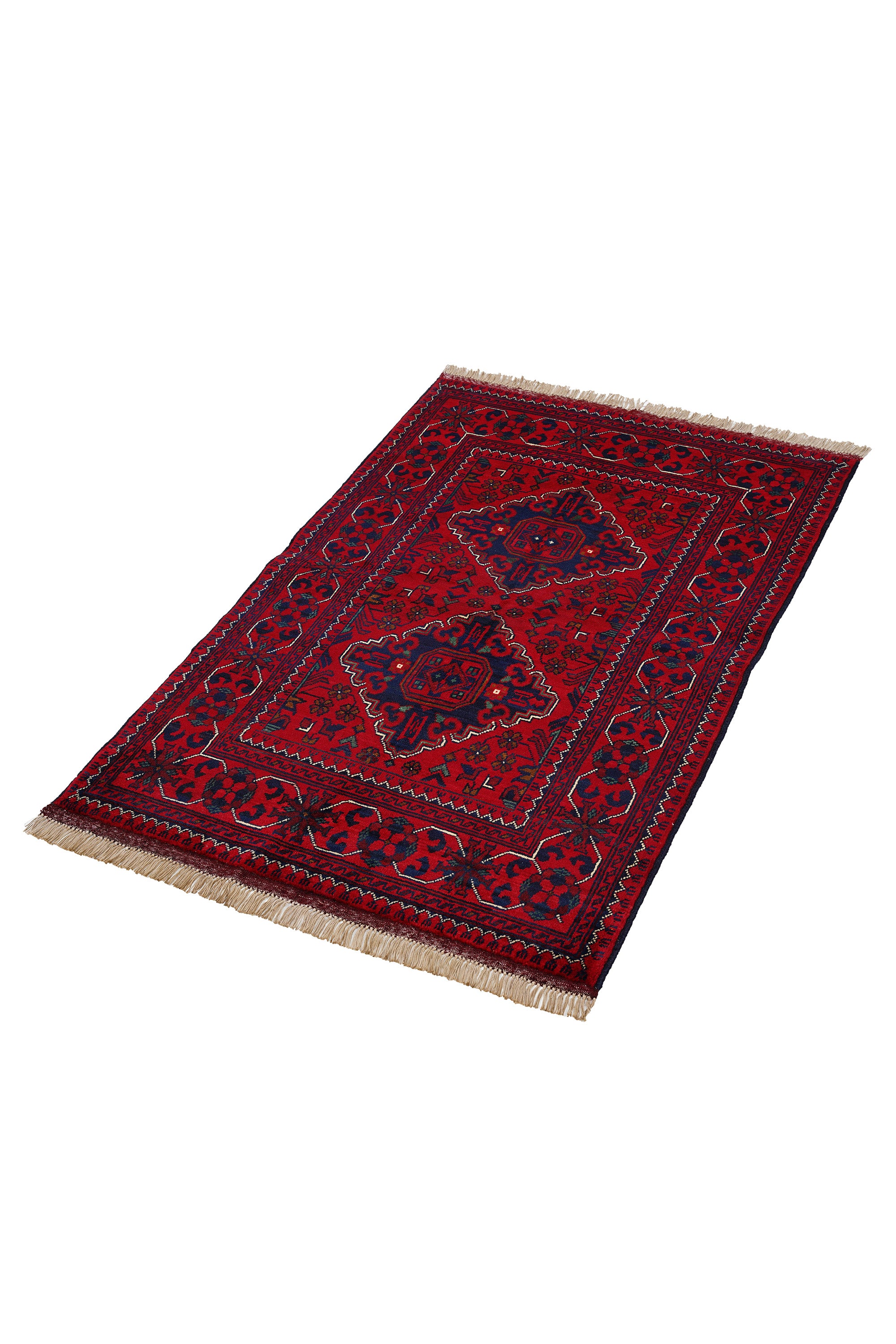 Afgan Khamyab El Dokuma Yün Halı — detay 4