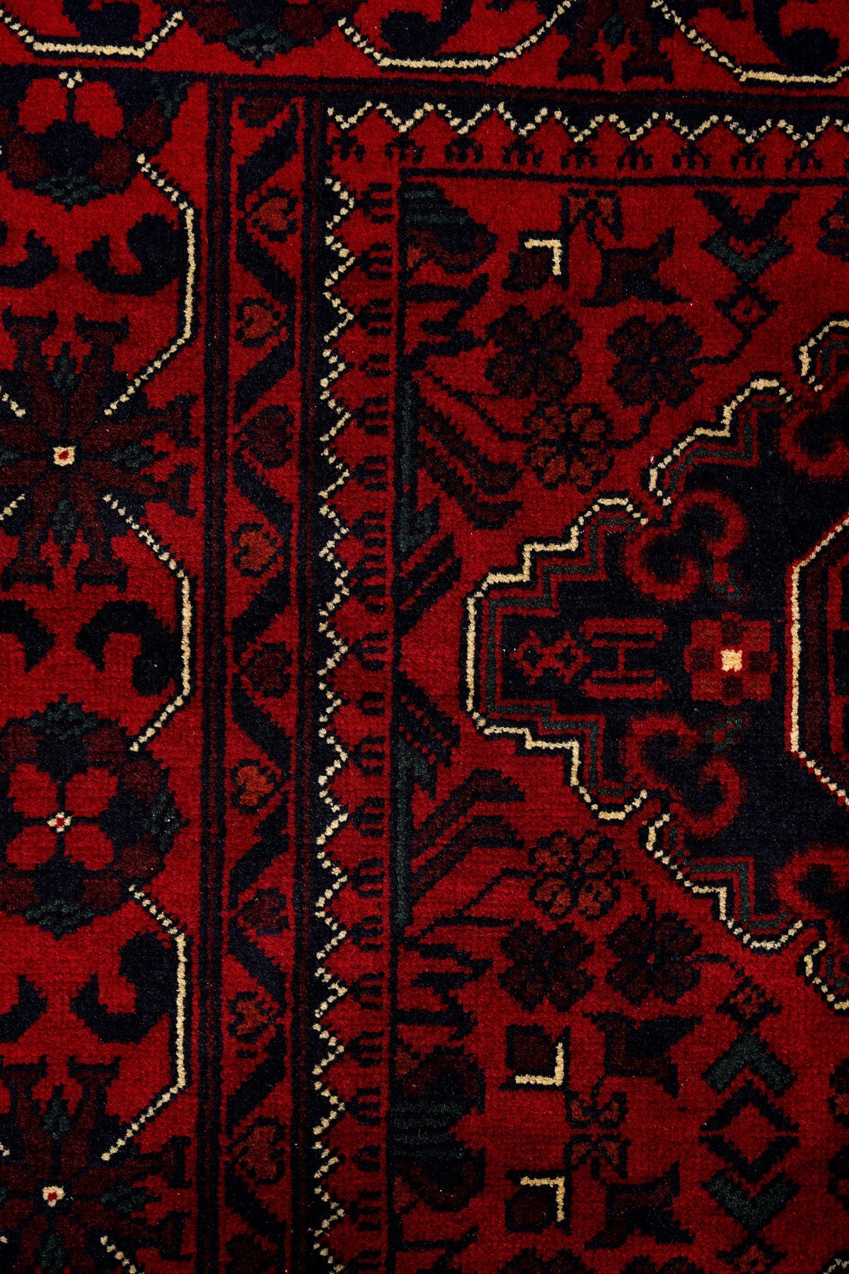 Afgan Khamyab El Dokuma Yün Halı 96x148 — detay 1