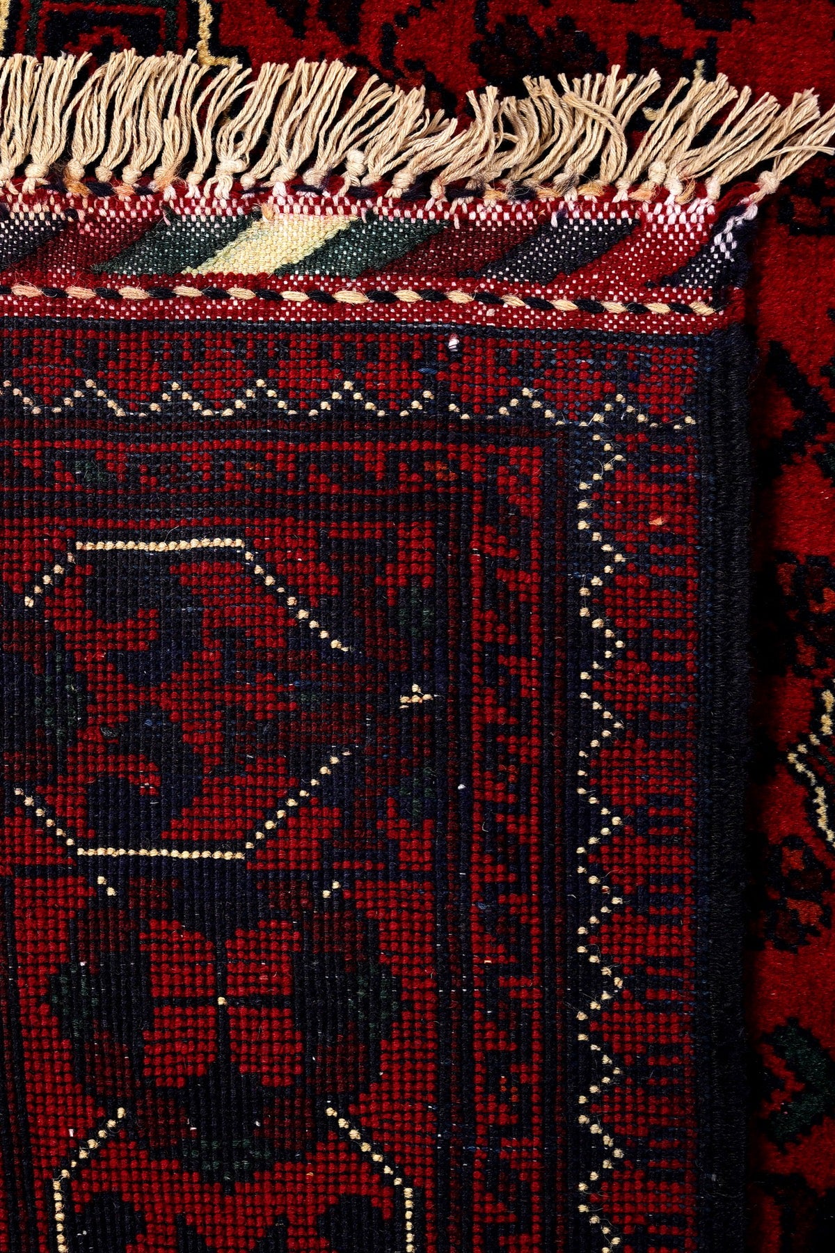 Afgan Khamyab El Dokuma Yün Halı 96x148 — detay 3