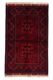 Afgan Khamyab El Dokuma Yün Halı 98x153 — üstten görünüm
