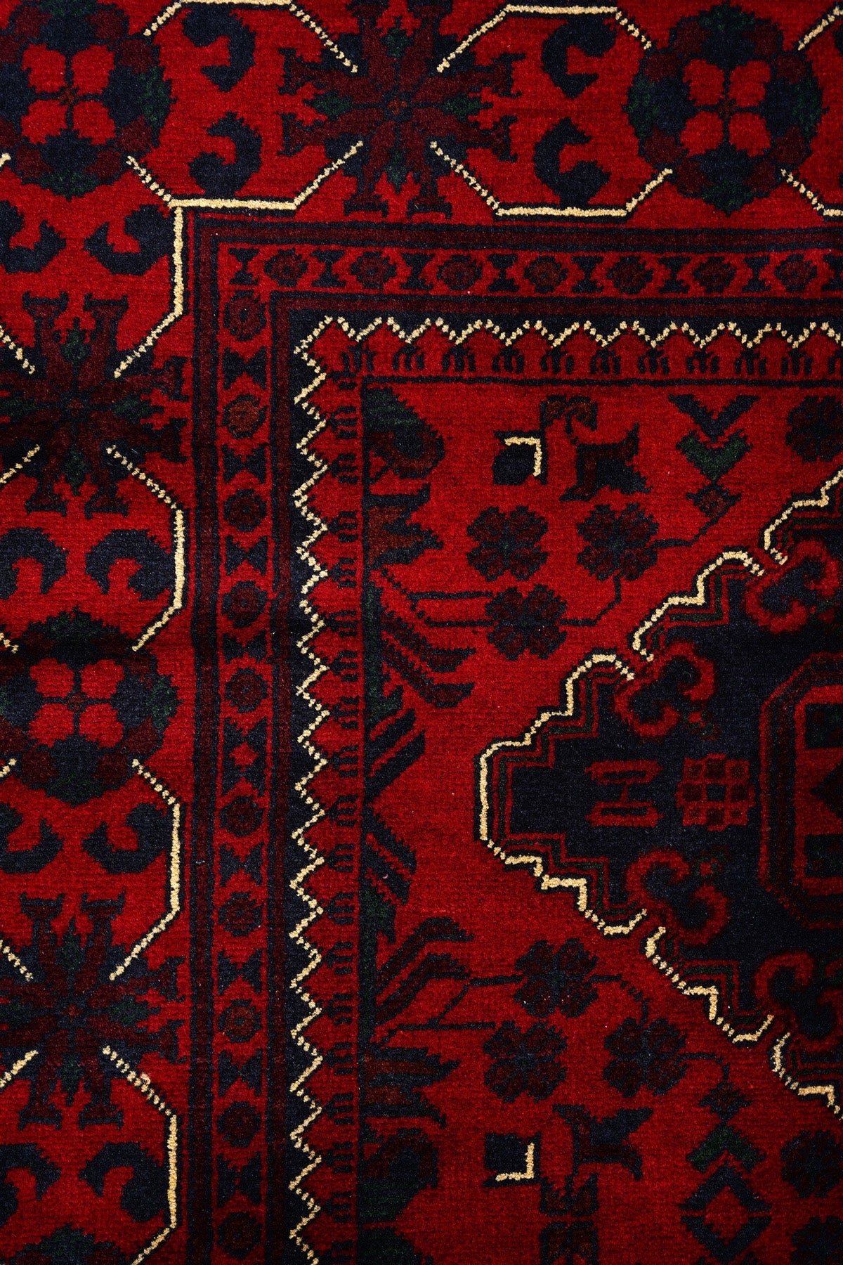 Afgan Khamyab El Dokuma Yün Halı 100x156 — detay 1