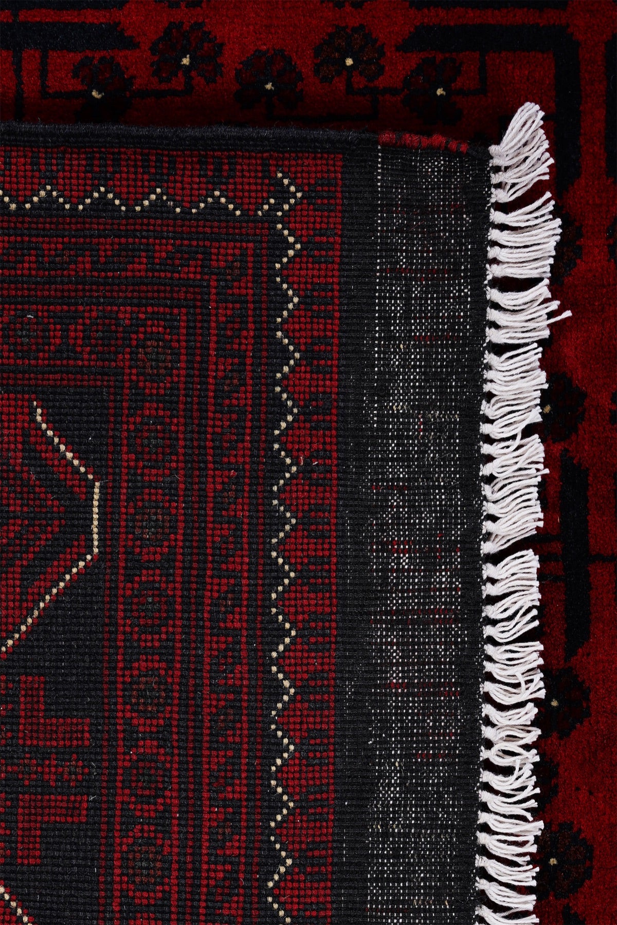 Afgan Khamyab El Dokuma Yün Halı 189x153 — detay 3