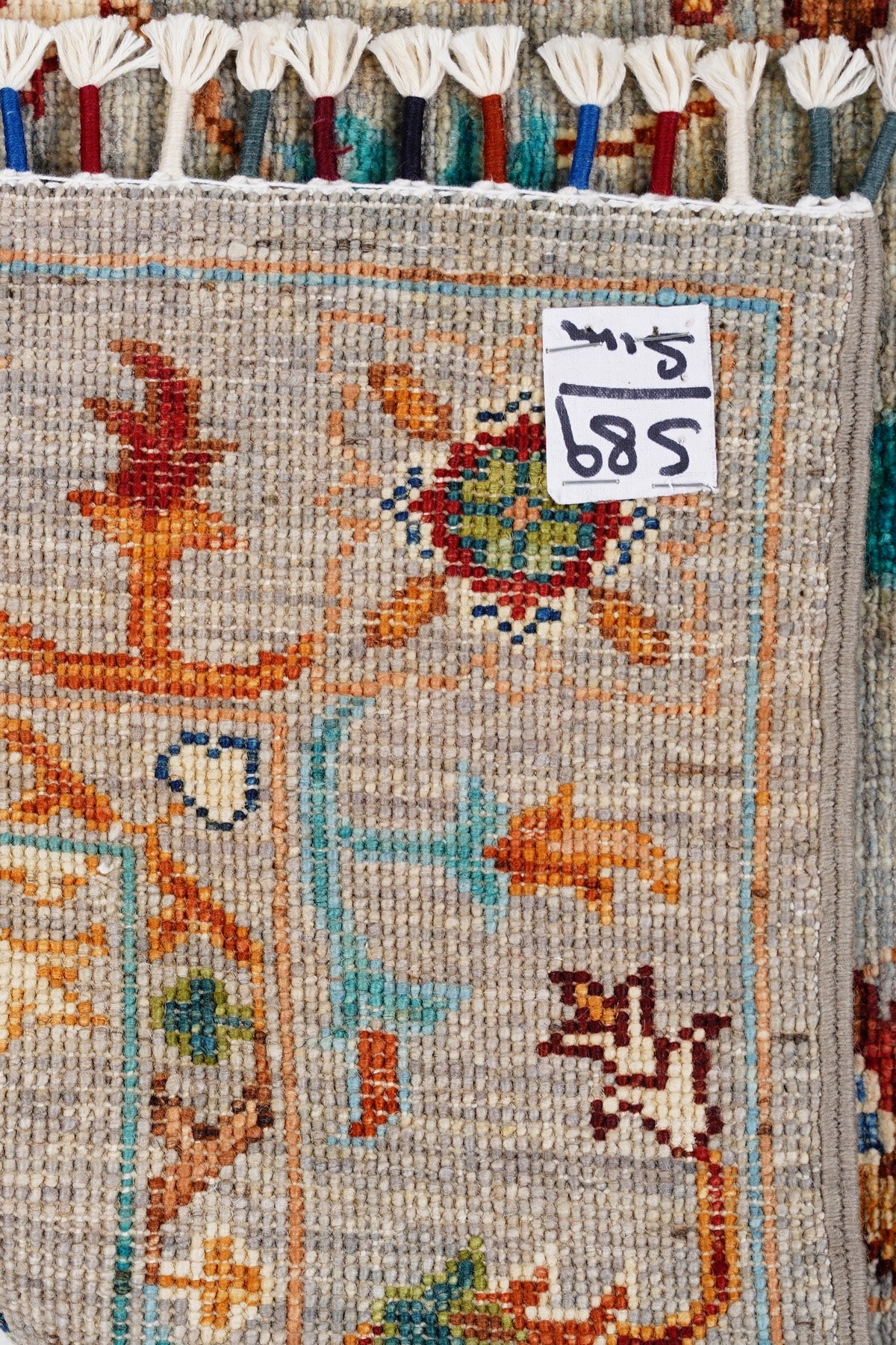 Afgan Orjin El Dokuma Yün Halı 75x219 — detay 3