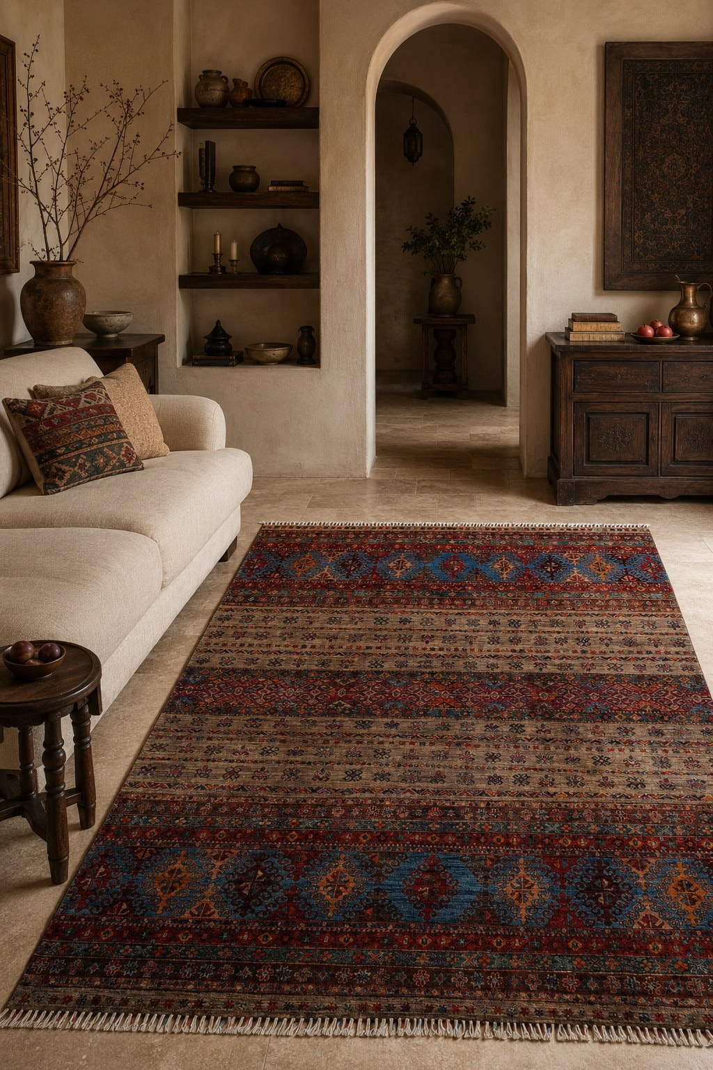 SHB Afgan Orjin El Dokuma Yün Halı 173x245 — ortam görseli