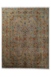 Afgan Orjin El Dokuma Yün Halı 253x201 — üstten görünüm