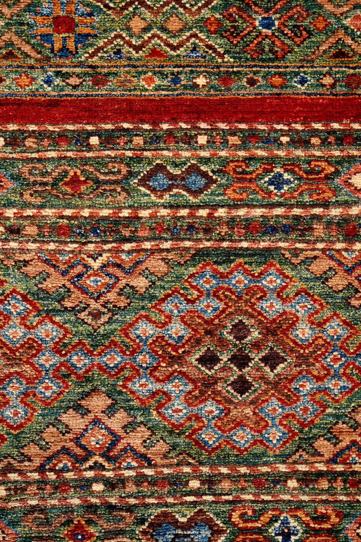 Afgan Orjin El Dokuma Yün Halı 85x294 — detay 1