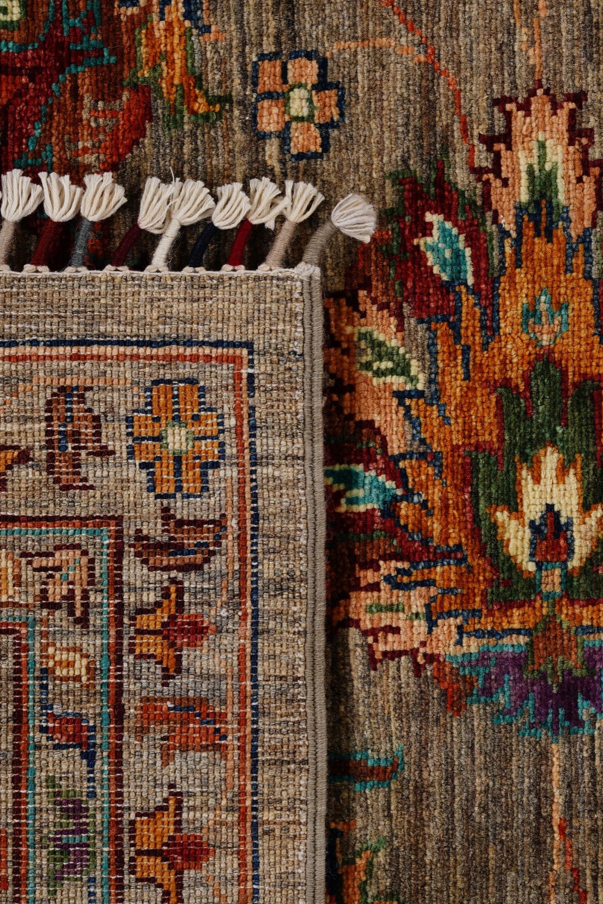 Afgan Orjin El Dokuma Yün Halı 249x302 — detay 3
