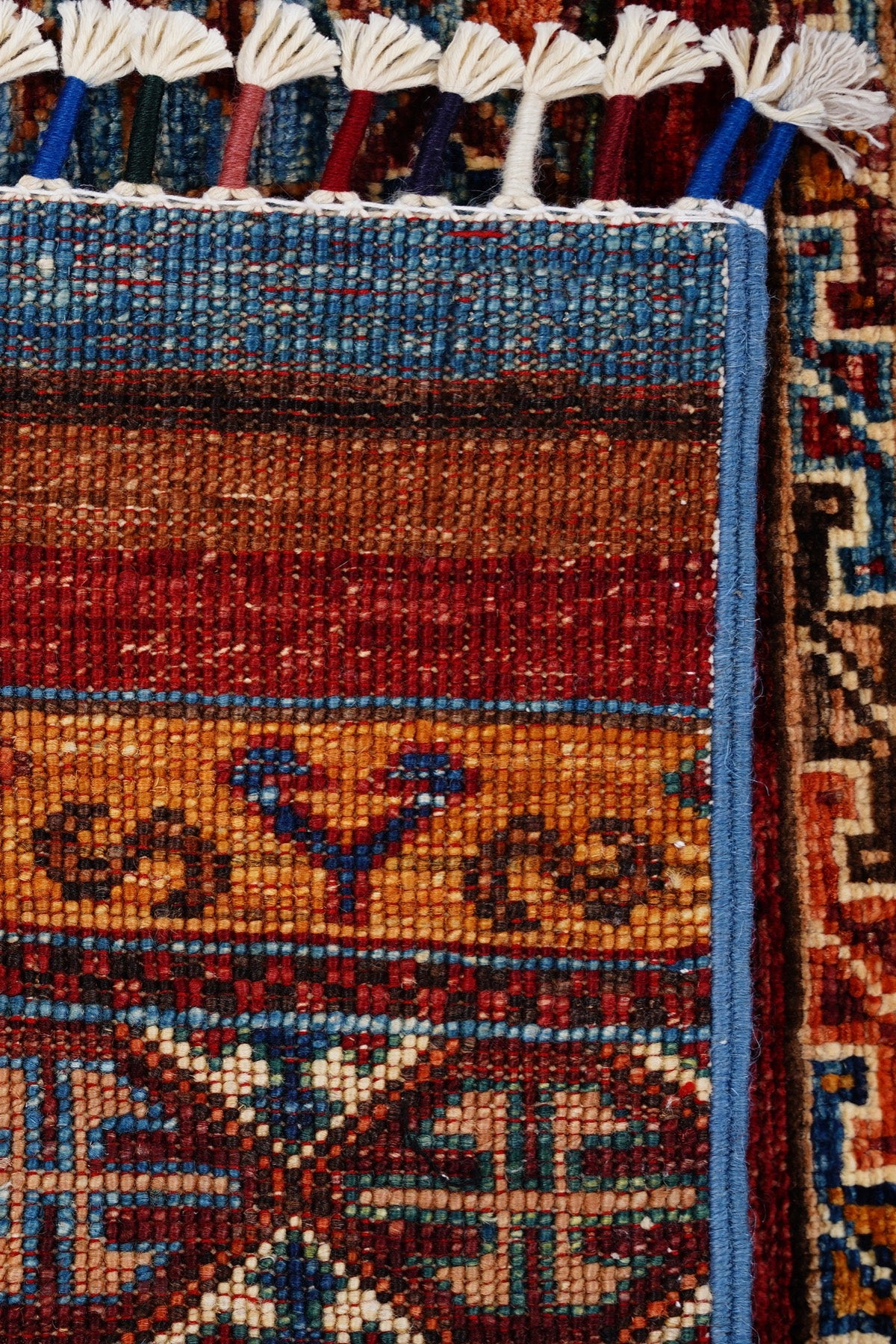 Afgan Orjin El Dokuma Yün Halı 81x302 — detay 3
