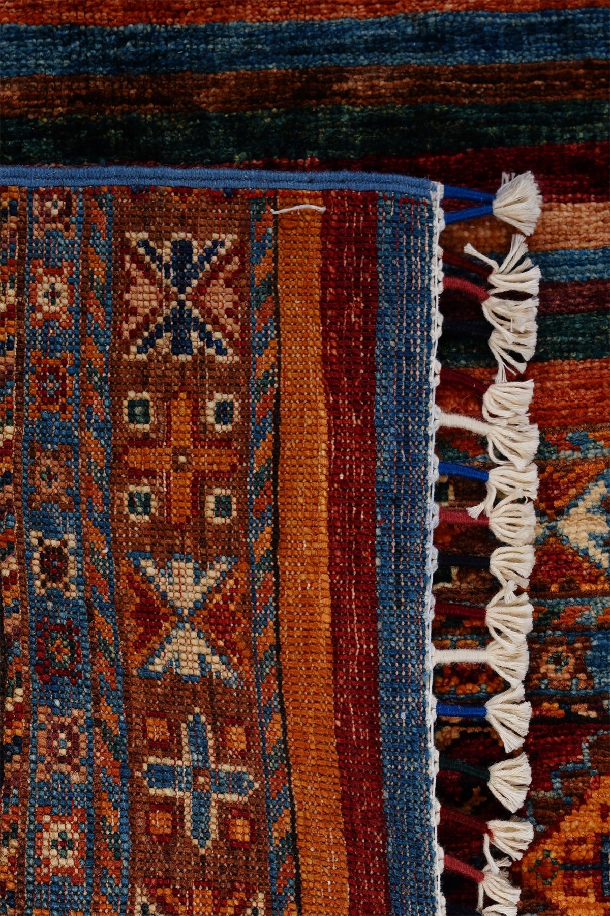 Afgan Orjin El Dokuma Yün Halı 83x313 — detay 3