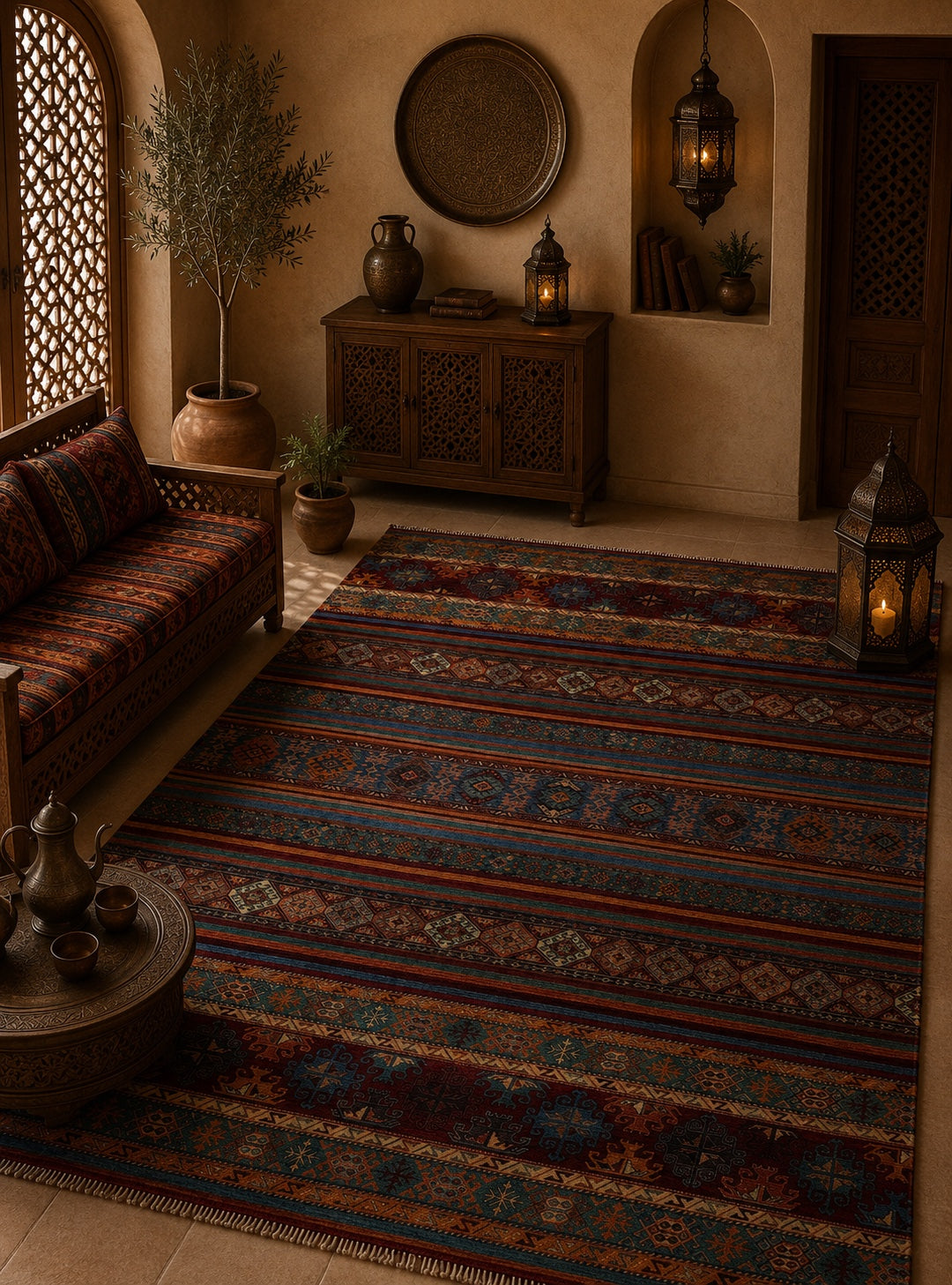 Afgan Orjin El Dokuma Yün Halı 276x373 - Afgan el dokuma hali mockup