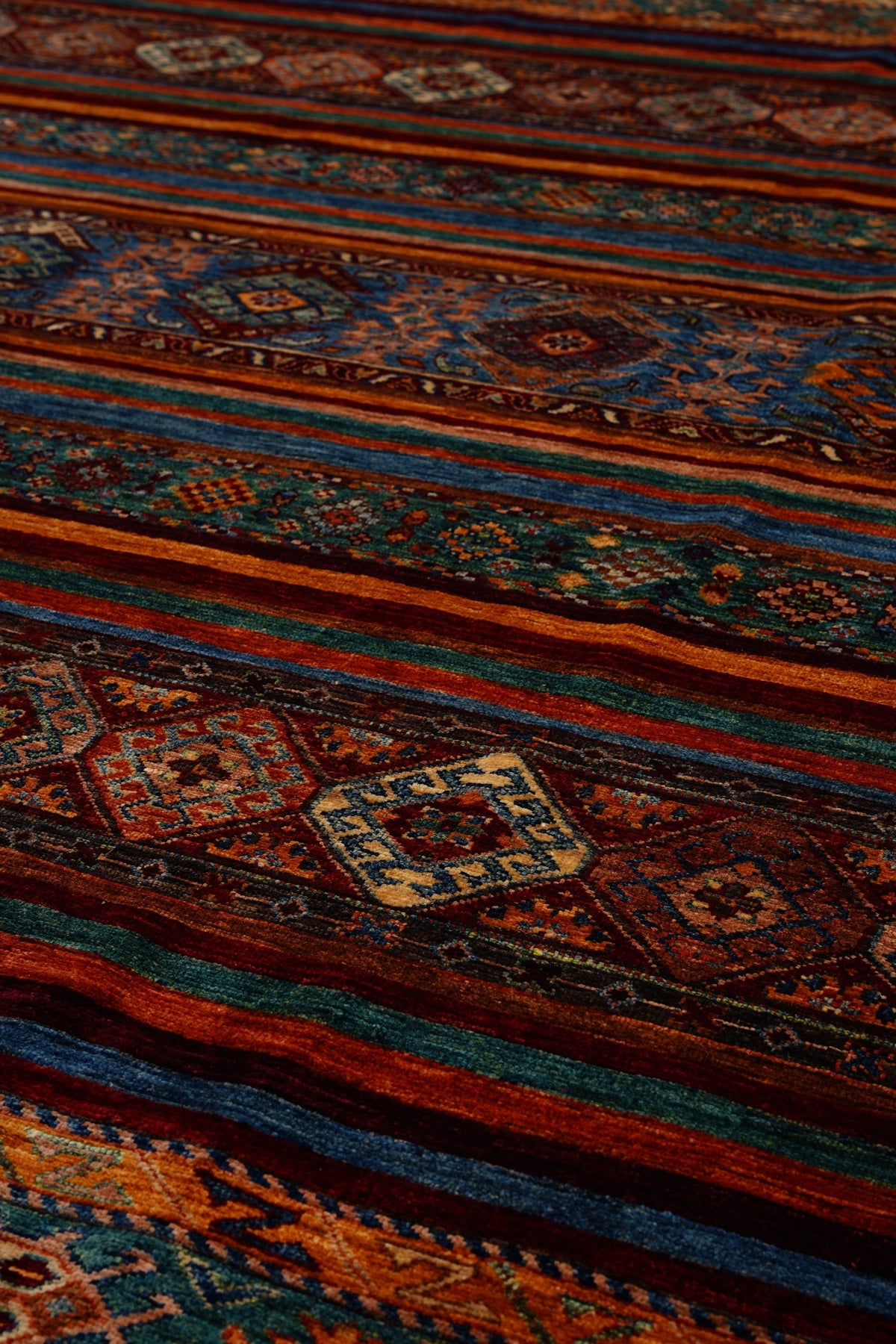 Afgan Orjin El Dokuma Yün Halı 276x373 — detay 1
