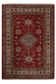 Afgan Şirvan El Dokuma Yün Halı 152x213 — üstten görünüm