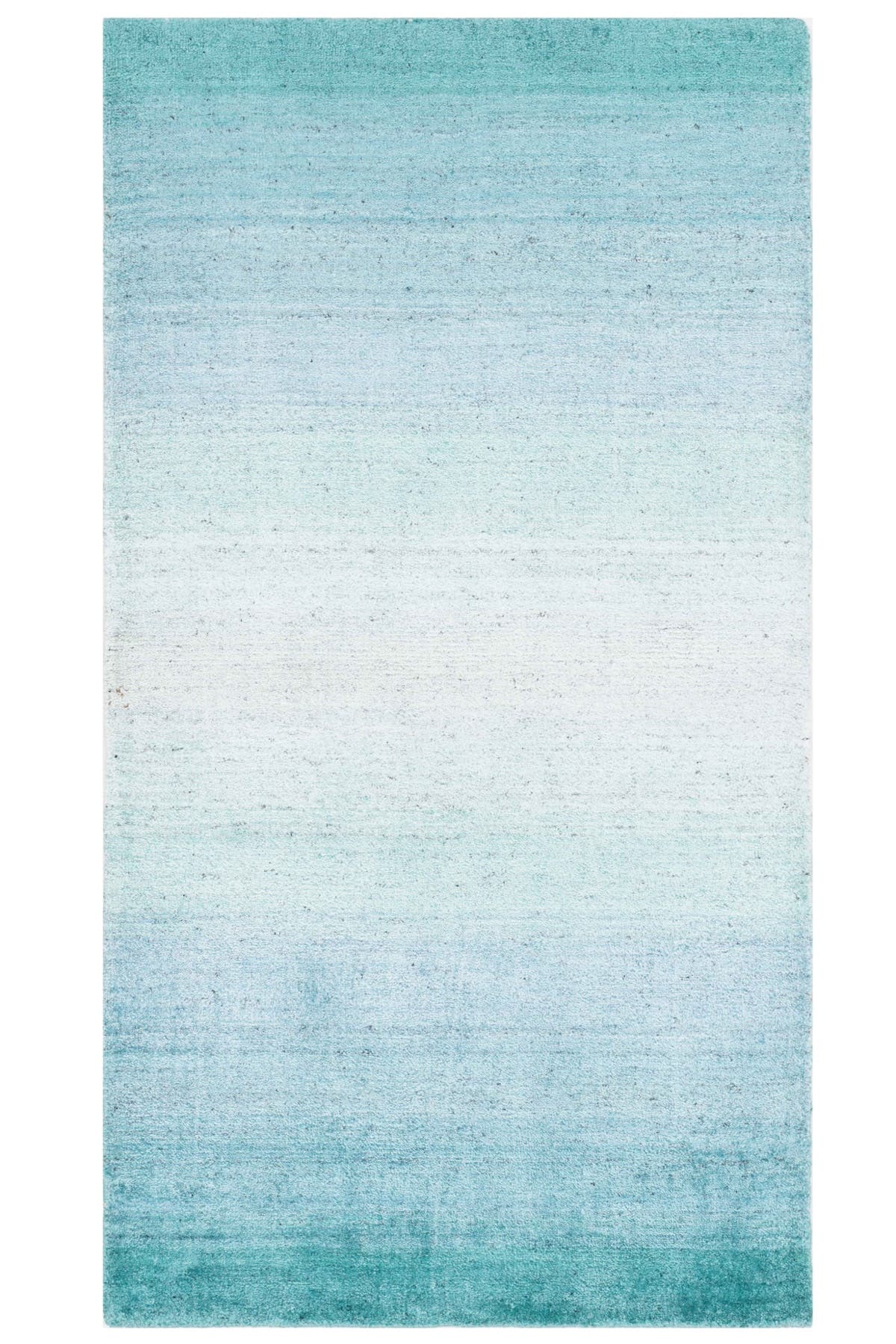 Nepal 3634 El Dokuma Kalın Bambu Halı 80x150 - Mavi — üstten görünüm