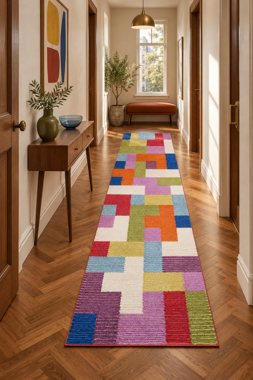 Nepal 3649 El Dokuma Kalın Yün Kilim 80x300