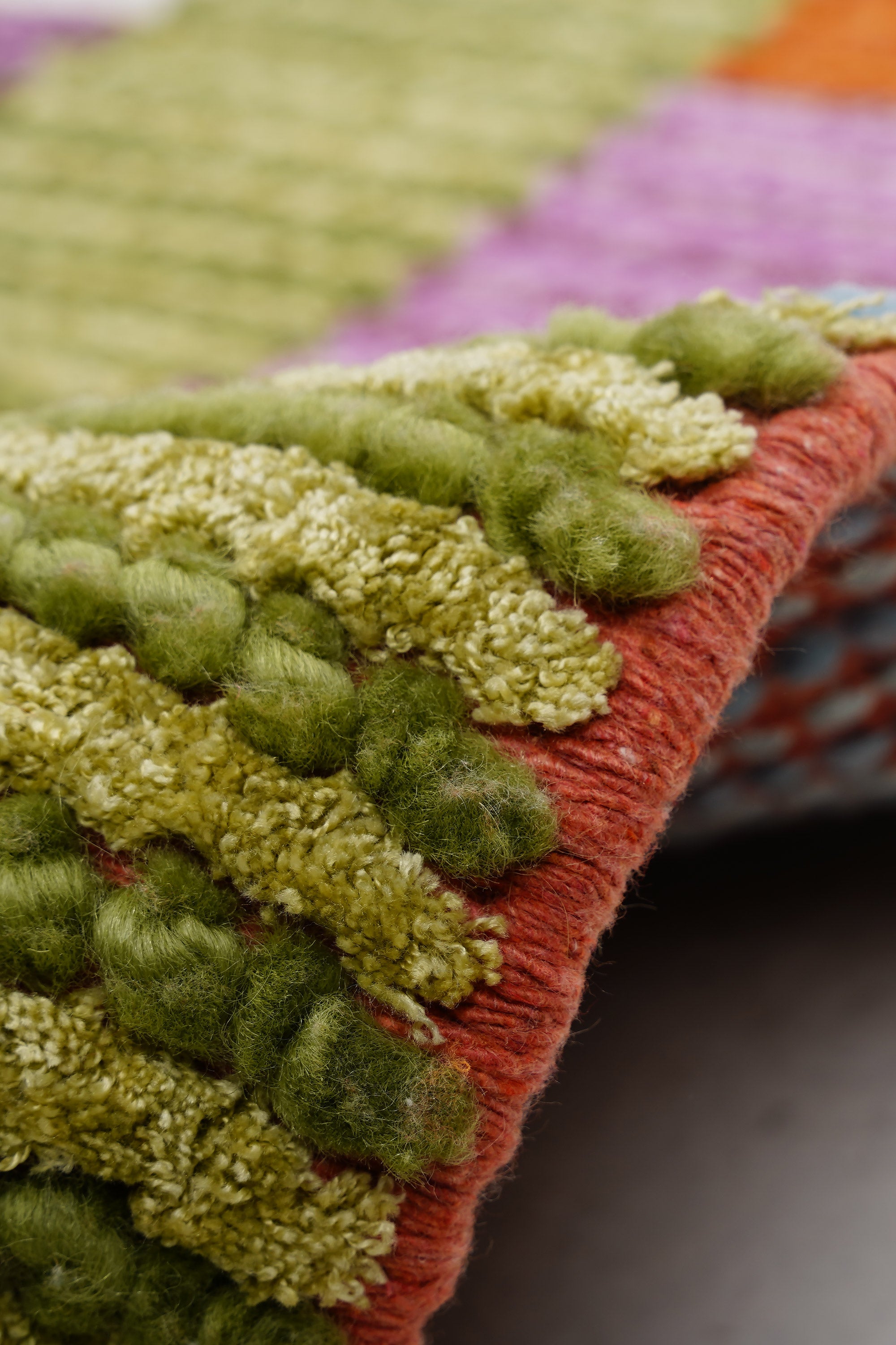 Nepal 3649 El Dokuma Kalın Yün Kilim — detay 2