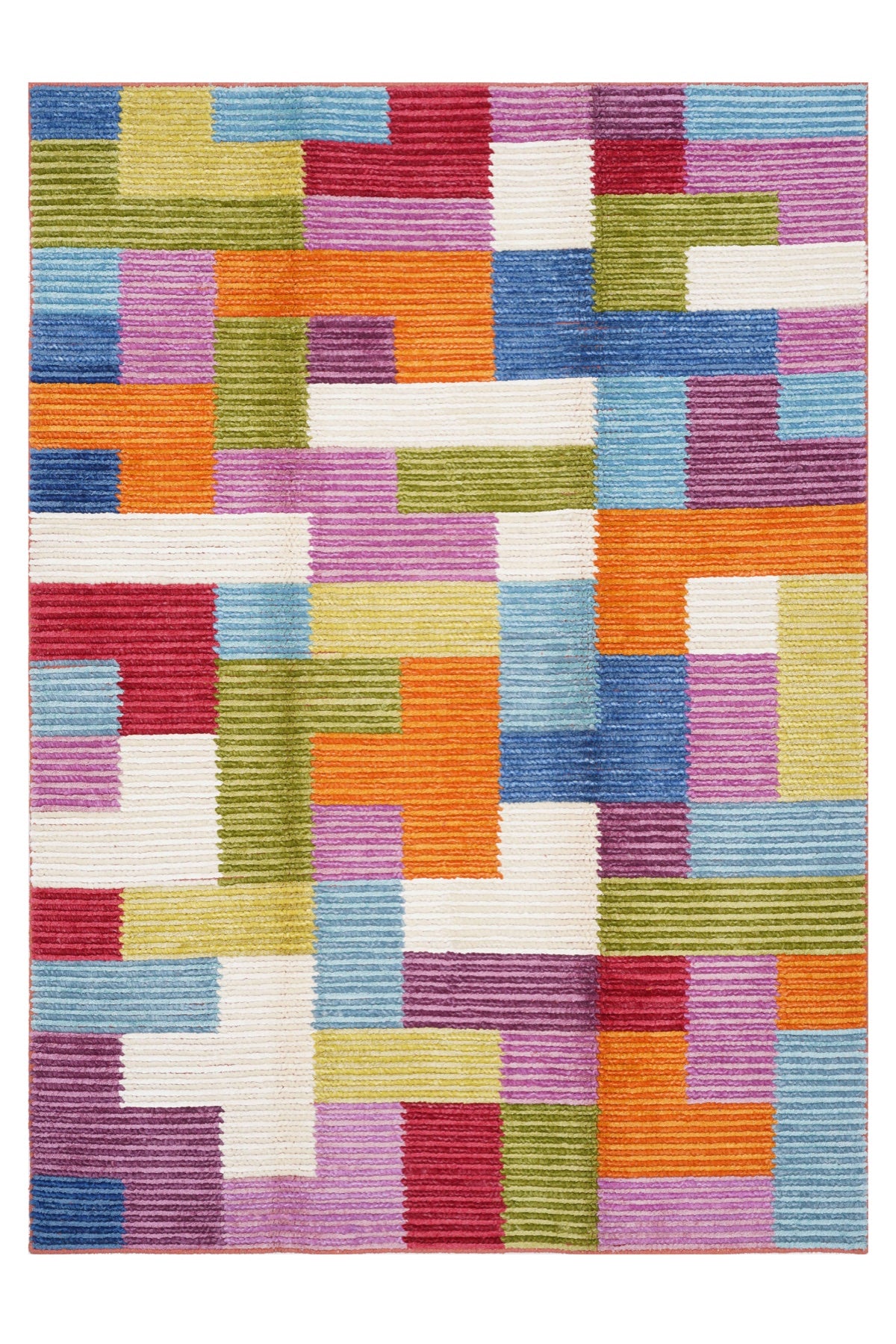 Nepal 3597 El Dokuma Kalın Yün Kilim — üstten görünüm