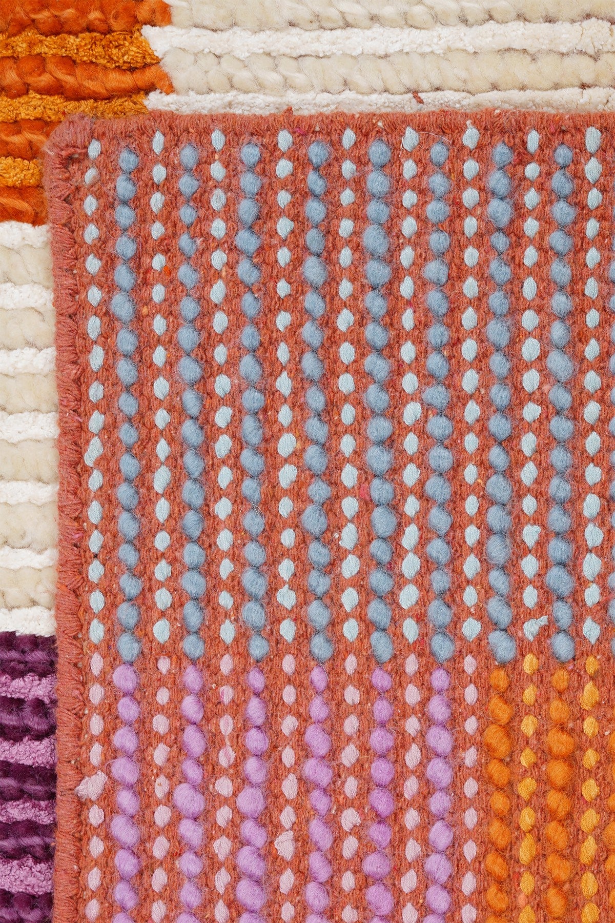 Nepal 3597 El Dokuma Kalın Yün Kilim — detay 1