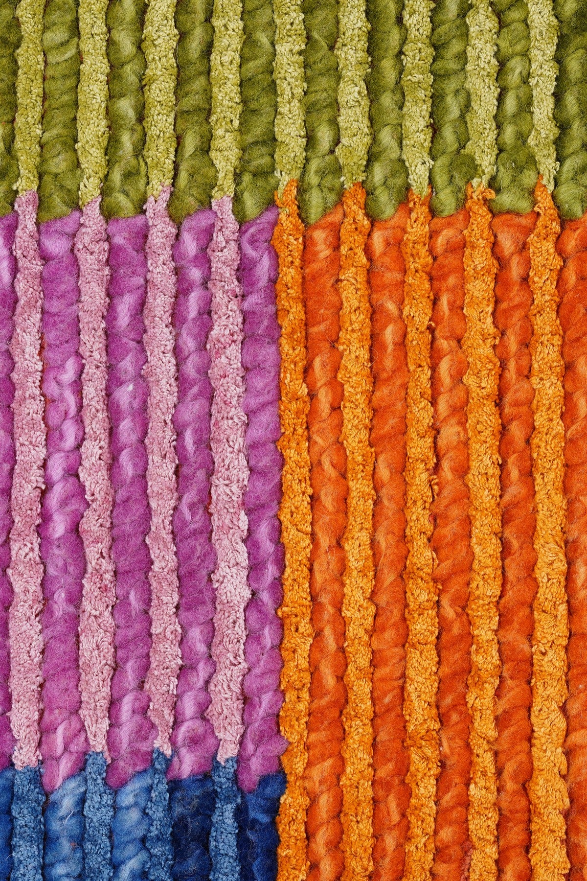 Nepal 3597 El Dokuma Kalın Yün Kilim — detay 3