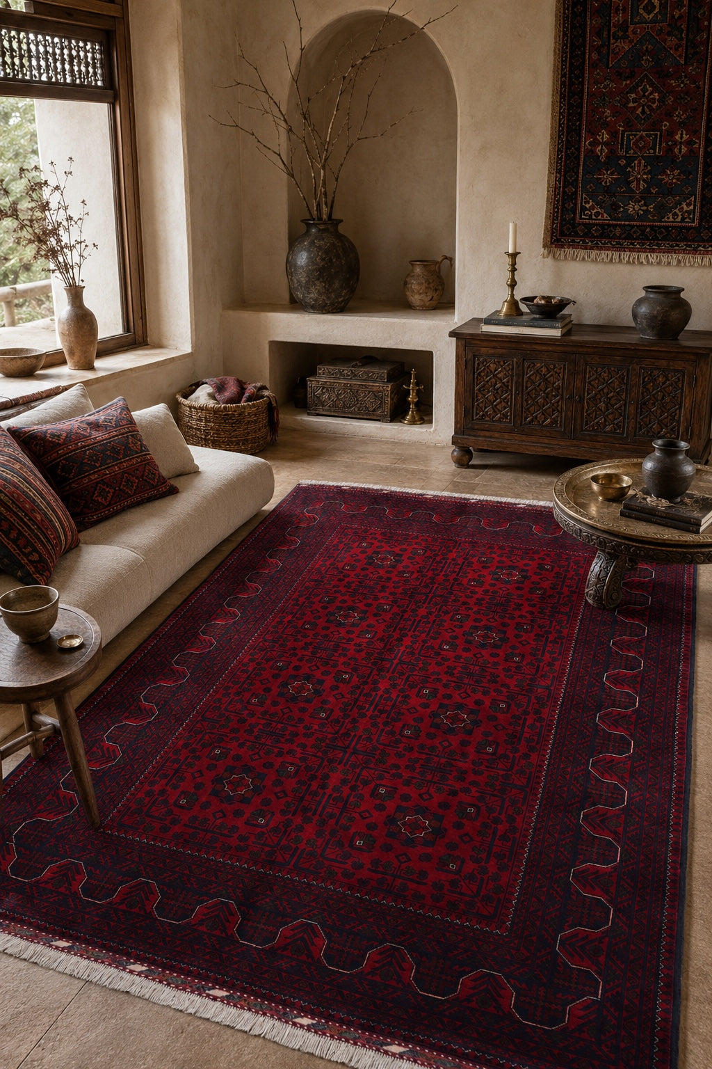 SHB KHAMYAB 175x234 - Afgan el dokuma hali mockup