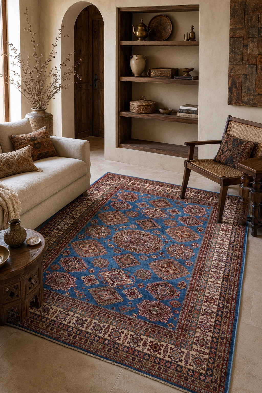 Afgan Şirvan El Dokuma Yün Halı 275x358 - Afgan el dokuma hali mockup