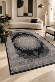 Naar Gloria 6460F Bambu Halı - Siyah