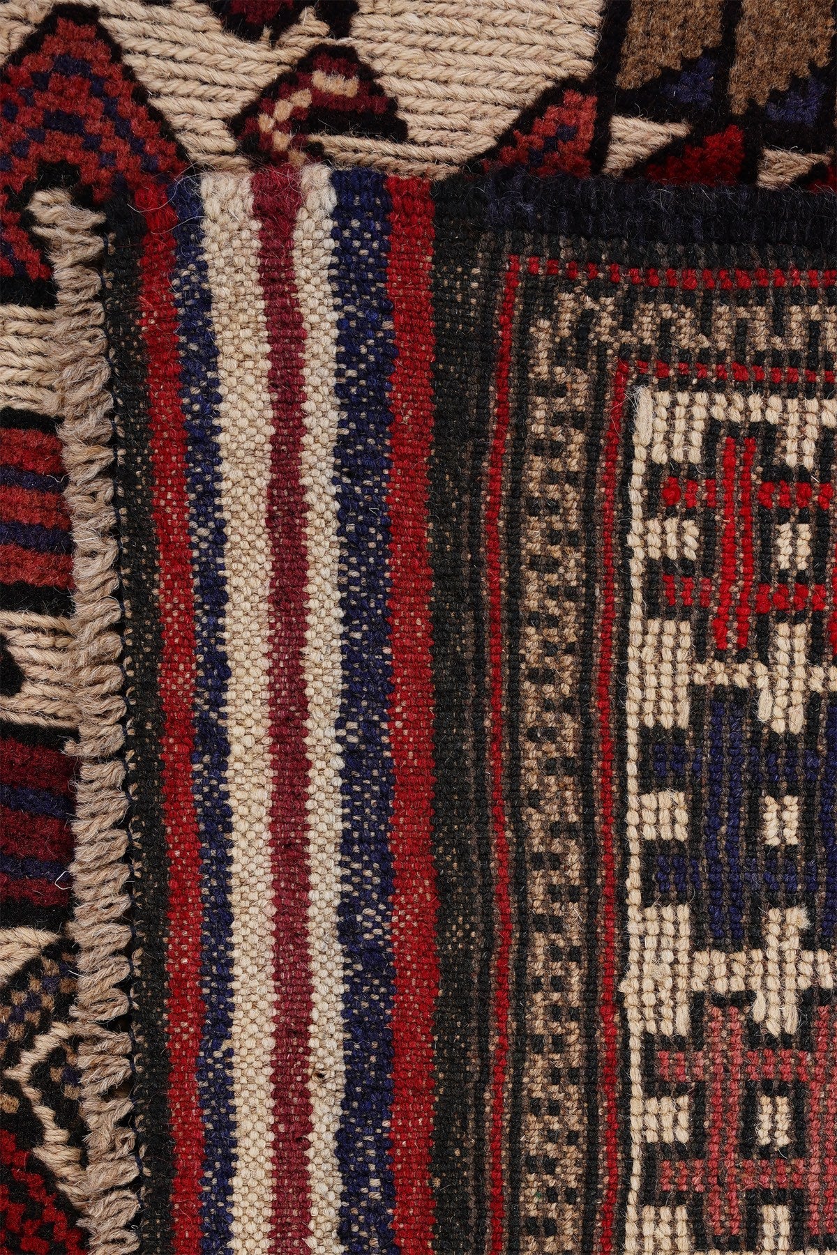 Afgan Berceste El Dokuma Yün Halı — detay 1