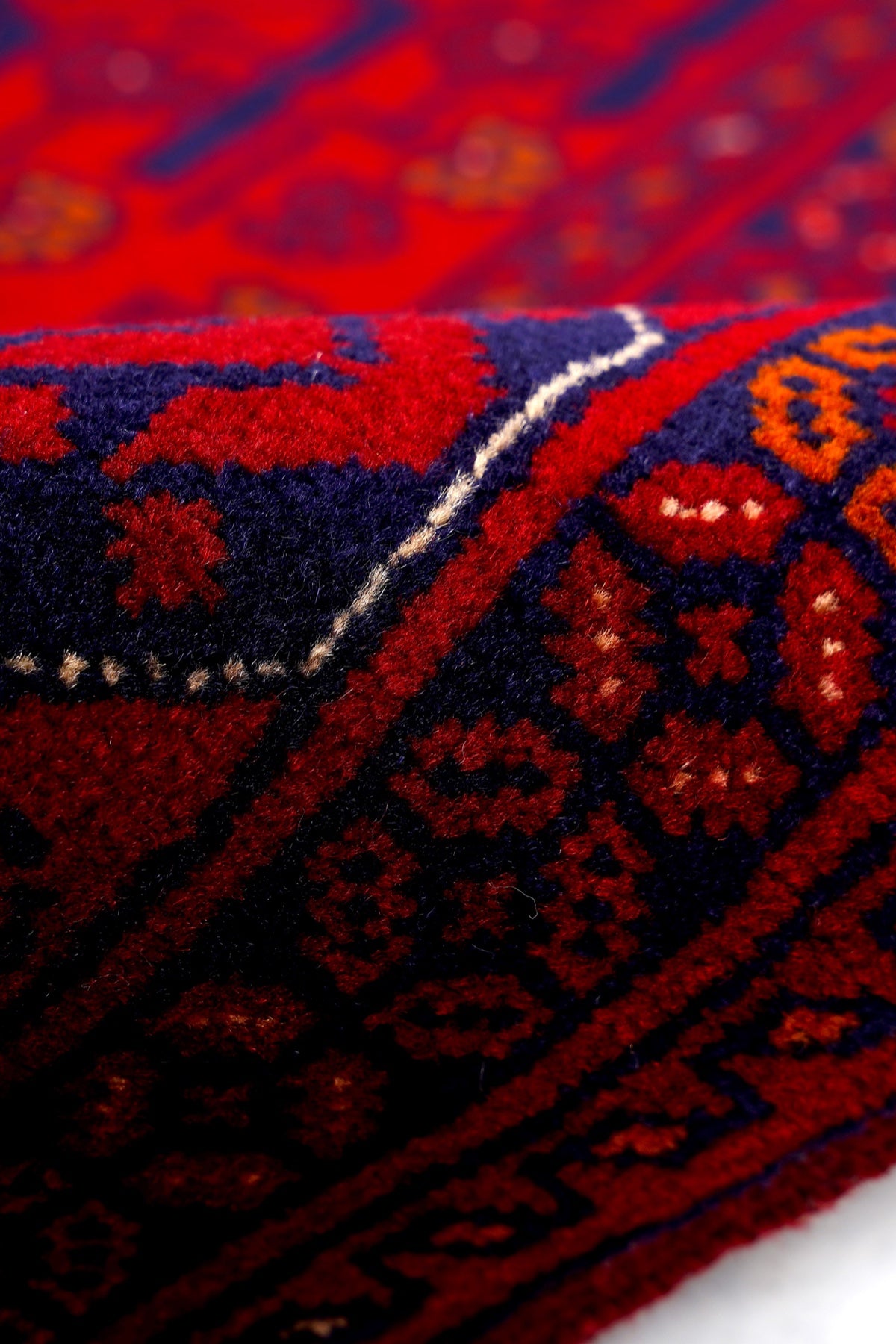 Afgan Bilcik El Dokuma Yün Halı — detay 4