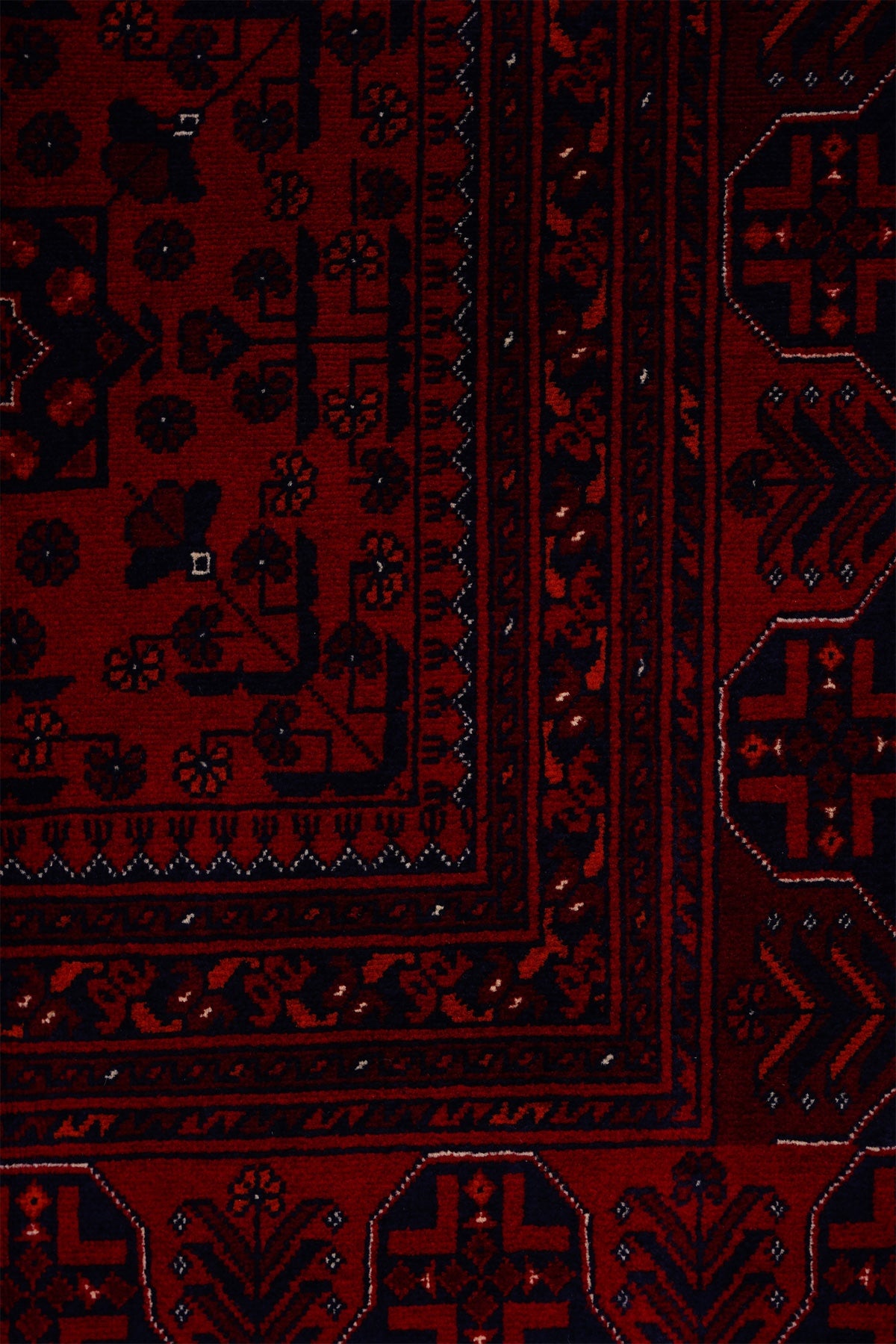Afgan Bilcik El Dokuma Yün Halı — detay 3